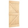 Porte coulissante Naturel et Blanc 90 x 210 cm 617326617326