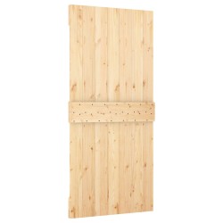 Porte coulissante Naturel et Blanc 90 x 210 cm 617326617326