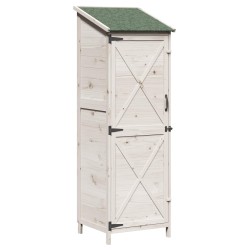 Abri de jardin Blanc 59,5 x 56 x 176,5 cm Bois de Sapin Massif 617329617329
