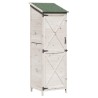 Abri de jardin Blanc 59,5 x 56 x 176,5 cm Bois de Sapin Massif 617329617329