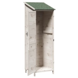 Abri de jardin Blanc 59,5 x 56 x 176,5 cm Bois de Sapin Massif 617329617329