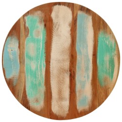 Table basse Ø50x35 cm bois de récupération massif et acier 617332617332