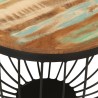 Table basse Ø50x35 cm bois de récupération massif et acier 617332617332