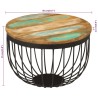 Table basse Ø50x35 cm bois de récupération massif et acier 617332617332