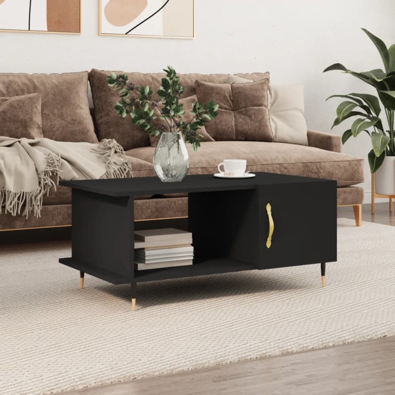 Table basse noir 90x50x40 cm bois d'ingénierie 617333617333