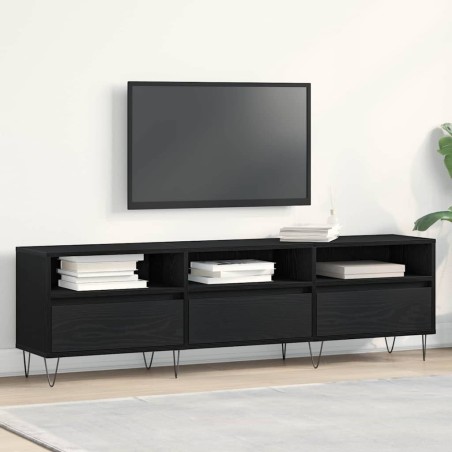 Meuble TV Chêne noir 150 x 30 x 44,5 cm Bois d'ingénierie 617334617334