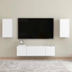 Meuble TV Blanc 30,5x30x60 cm Bois d’ingénierie 617336617336