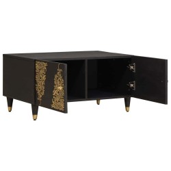 Table basse Noir 80 x 50 x 40 cm Bois de mangue massif 617340617340