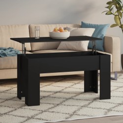 Table basse noir 101x49x52 cm bois d'ingénierie 617341617341