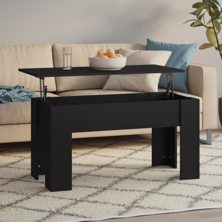 Table basse noir 101x49x52 cm bois d'ingénierie 617341617341