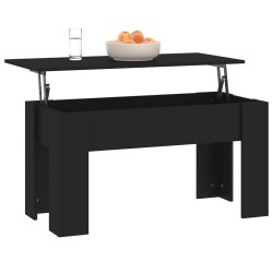 Table basse noir 101x49x52 cm bois d'ingénierie 617341617341