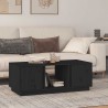 Table basse Noir 110x50x40 cm Bois massif de pin 617343617343