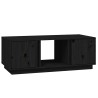 Table basse Noir 110x50x40 cm Bois massif de pin 617343617343