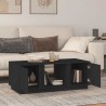 Table basse Noir 110x50x40 cm Bois massif de pin 617343617343