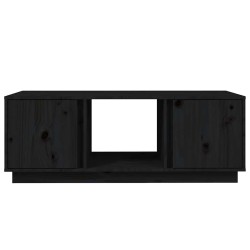 Table basse Noir 110x50x40 cm Bois massif de pin 617343617343