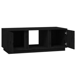 Table basse Noir 110x50x40 cm Bois massif de pin 617343617343
