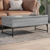 Table basse sonoma gris 100x50x40 cm bois d'ingénierie et métal 617345617345