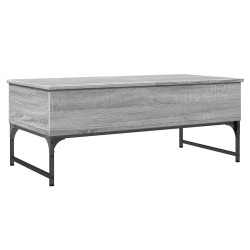 Table basse sonoma gris 100x50x40 cm bois d'ingénierie et métal 617345617345