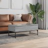 Table basse sonoma gris 100x50x40 cm bois d'ingénierie et métal 617345617345