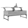 Table basse sonoma gris 100x50x40 cm bois d'ingénierie et métal 617345617345