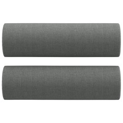Canapé 2 places avec oreillers gris foncé 120 cm tissu 617347617347