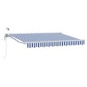 Auvent rétractable électrique Bleu et Blanc 2,5 x 2 m 617348617348