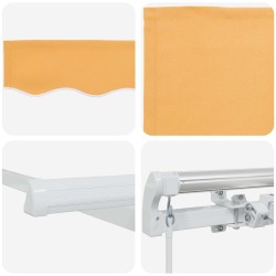 Auvent rétractable Sable 500 × 350 cm Polyester et Aluminium 617349617349