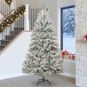 Sapin de Noël artificiel Vert et blanc 270 cm PVC et métal 617351617351