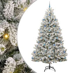 Sapin de Noël artificiel Vert et blanc 270 cm PVC et métal 617351617351