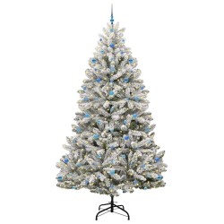 Sapin de Noël artificiel Vert et blanc 270 cm PVC et métal 617351617351