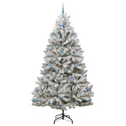 Sapin de Noël artificiel Vert et blanc 270 cm PVC et métal 617351617351
