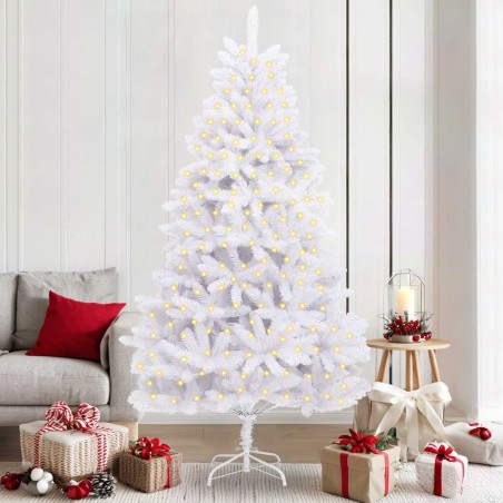 Sapin de Noël artificiel avec 300 LED Blanc 210 cm PVC et métal 617352617352