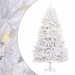 Sapin de Noël artificiel avec 300 LED Blanc 210 cm PVC et métal 617352617352
