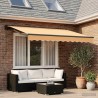 Auvent rétractable Sable 3,5 x 2,5 m Polyester et Aluminium 617353617353