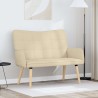 Sofa 2 places Crème 115 x 61 x 87 cm Tissu 617354617354