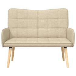 Sofa 2 places Crème 115 x 61 x 87 cm Tissu 617354617354