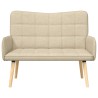 Sofa 2 places Crème 115 x 61 x 87 cm Tissu 617354617354