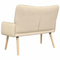 Sofa 2 places Crème 115 x 61 x 87 cm Tissu 617354617354