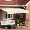 Auvent rétractable électrique Crème et Blanc 2,5 x 2 m 617356617356