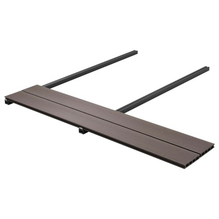 Planche de terrasse 6 pcs Marron foncé WPC 617358617358