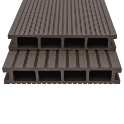 Planche de terrasse 6 pcs Marron foncé WPC 617358617358