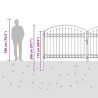 Portail de clôture ASSEN à double porte avec arc en acier 400x150 cm 617360617360