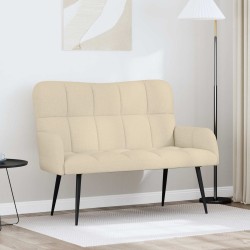 Sofa 2 places Crème 115 x 61 x 87 cm Tissu 617364617364