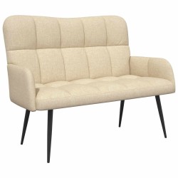 Sofa 2 places Crème 115 x 61 x 87 cm Tissu 617364617364