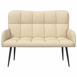 Sofa 2 places Crème 115 x 61 x 87 cm Tissu 617364617364