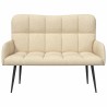 Sofa 2 places Crème 115 x 61 x 87 cm Tissu 617364617364