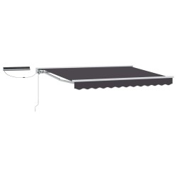Auvent rétractable électrique Blanc et anthracite 2,5 x 2 m 617365617365