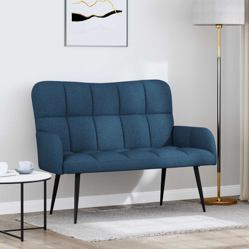 Sofa 2 places Bleu 115 x 61 x 87 cm Tissu 617366617366