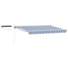 Auvent rétractable électrique Bleu et Blanc 2,5 x 2 m 617367617367