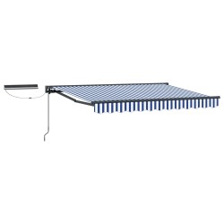 Auvent rétractable électrique Bleu, Blanc, Anthracite 2,5 x 2 m 617368617368